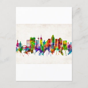 San Antonio Texas skyline Holiday Postcard
