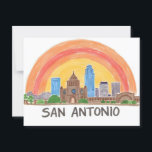 San Antonio Texas skyline Postcard<br><div class="desc">Show off your love for San Antonio with this striking San Antonio Skyline design! Featuring a detailed illustration of the city’s most iconic buildings and architectural landmarks, this black and white cityscape captures the unique spirit of San Antonio, Texas. Perfect for locals, travelers, or anyone who cherishes this vibrant city....</div>