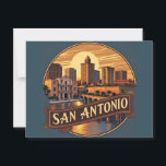 San Antonio Texas skyline Postcard<br><div class="desc">Show off your love for San Antonio with this striking San Antonio Skyline design! Featuring a detailed illustration of the city’s most iconic buildings and architectural landmarks, this black and white cityscape captures the unique spirit of San Antonio, Texas. Perfect for locals, travelers, or anyone who cherishes this vibrant city....</div>