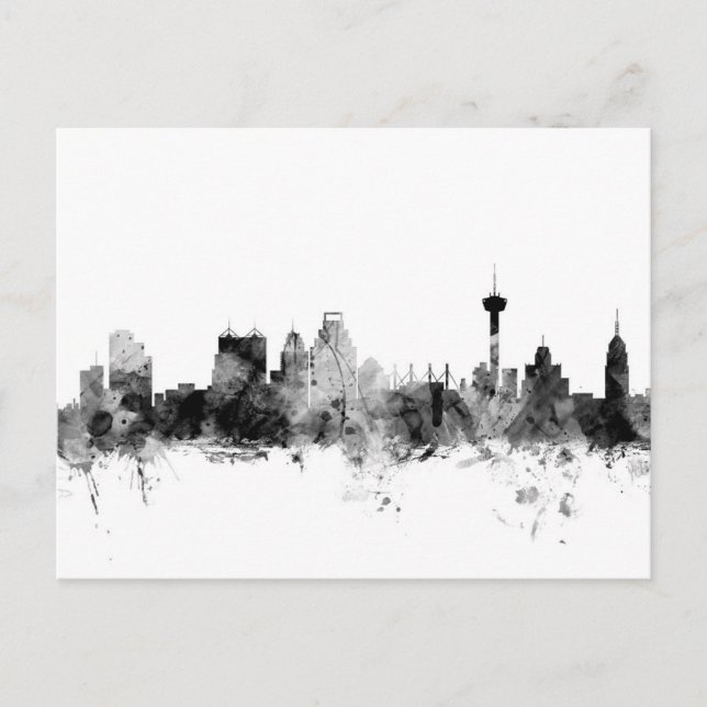 San Antonio Texas Skyline Postcard (Front)