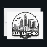 San Antonio Texas skyline Postcard<br><div class="desc">Show off your love for San Antonio with this striking San Antonio Skyline design! Featuring a detailed illustration of the city’s most iconic buildings and architectural landmarks, this black and white cityscape captures the unique spirit of San Antonio, Texas. Perfect for locals, travelers, or anyone who cherishes this vibrant city....</div>