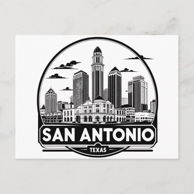  San Antonio Texas skyline Postcard (Front)