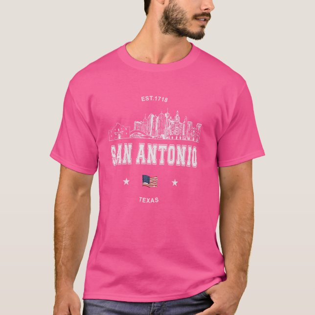 San Antonio Texas Skyline T-Shirt (Front)
