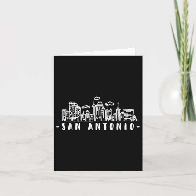 San Antonio Texas Skyline Tx Pride  Card (Front)