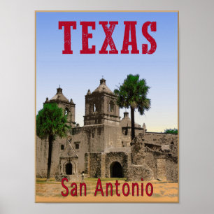 San Antonio, Texas travel poster