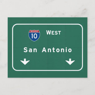San Antonio Texas tx Interstate Highway Freeway : Postcard