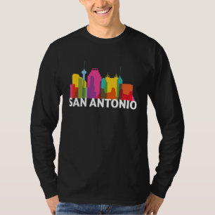 San Antonio Texas USA Skyline Silhouette Outline S T-Shirt
