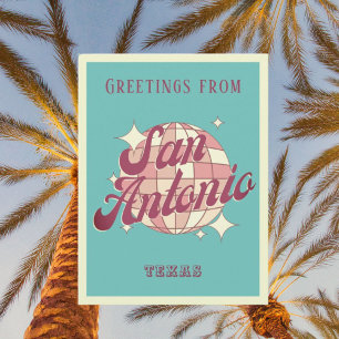 San Antonio Texas vacation retro Postcard