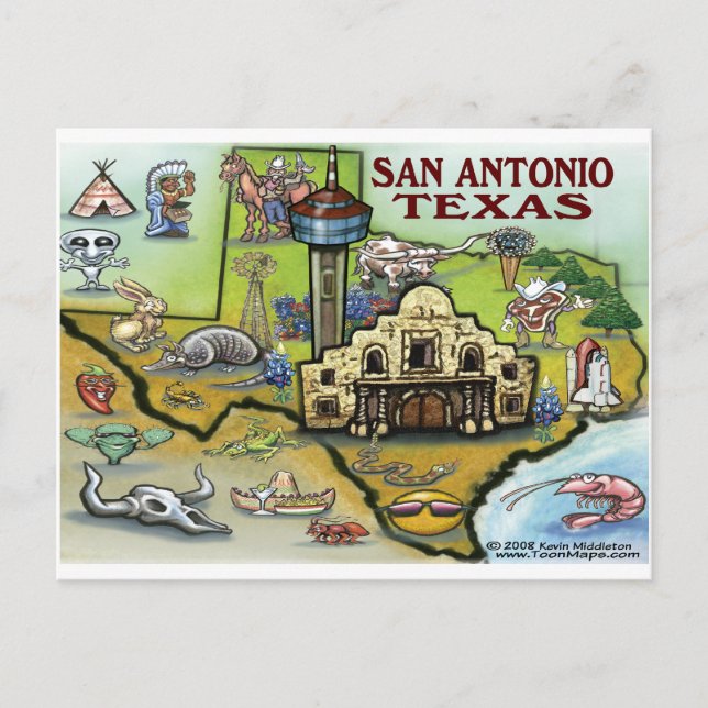 San Antonio TX Postcard (Front)