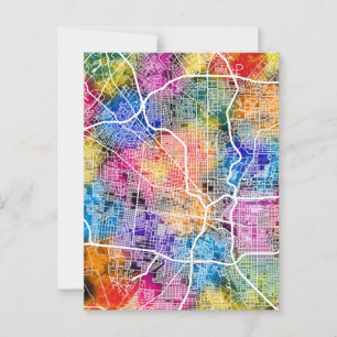 San Antonio USA City Map Postcard