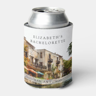 San Antonio Watercolor Bachelorette Weekend Can Cooler