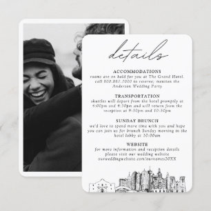 San Antonio Wedding Details Enclosure Card