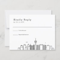 San Antonio Wedding | Stylised Skyline RSVP