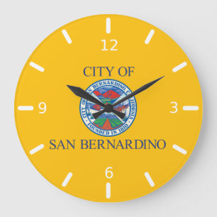 San Bernardino (California) flag Large Clock