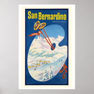 San Bernardino Grisons 1626m Graubünden Alps Poster