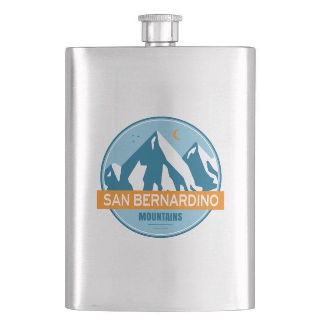 San Bernardino Mountains California Hip Flask (Front)