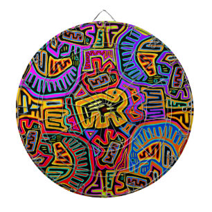 San Blas Island Mola Collage Dartboard