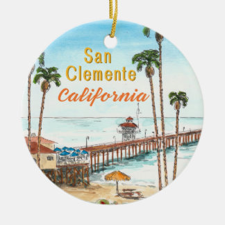 San Clemente California Ceramic Ornament