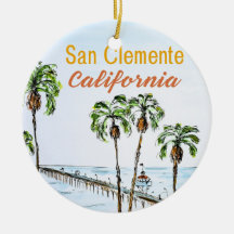 San Clemente Ceramic Ornament – California Coastal