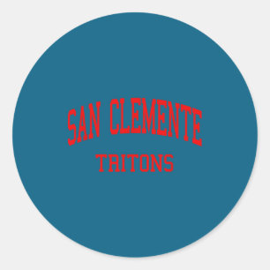 San clemente high school hs san clemente ca retro classic round sticker