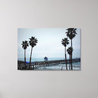 San Clemente Pier - 3 Panel Canvas