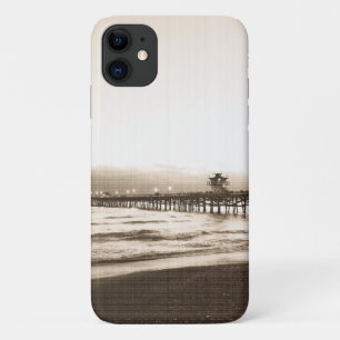 San Clemete pier California beach vintage photo Case-Mate iPhone Case