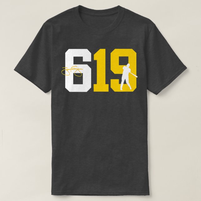 San Diego 619 Area Code Baseball Inspired  T-Shirt (Design Front)