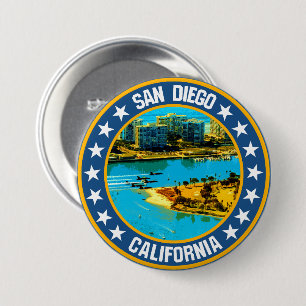 San Diego 7.5 Cm Round Badge