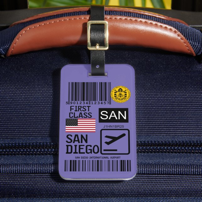 San Diego airport travel tag (Front Insitu 2)