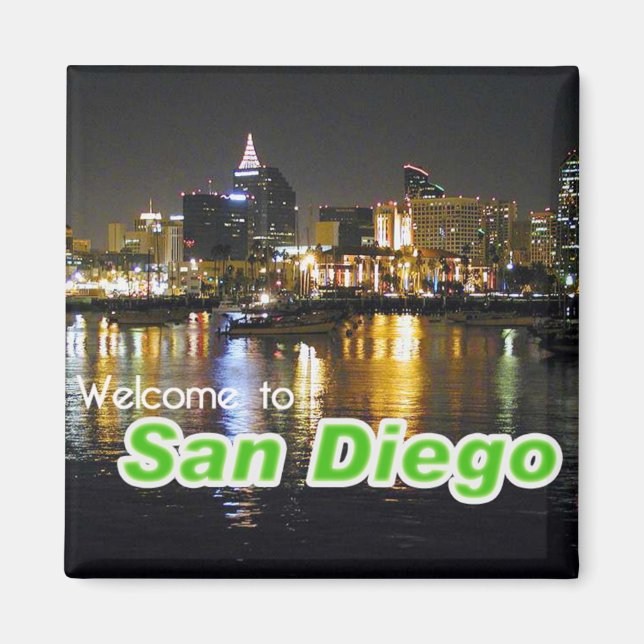 San Diego at Night Magnet (Front)