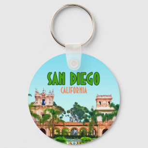 San Diego Balboa Park California Vintage Key Ring