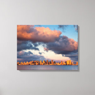 San Diego Bay City Skyline Canvas Print