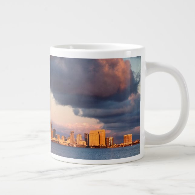 San Diego Bay City Skyline Large Coffee Mug (Right)