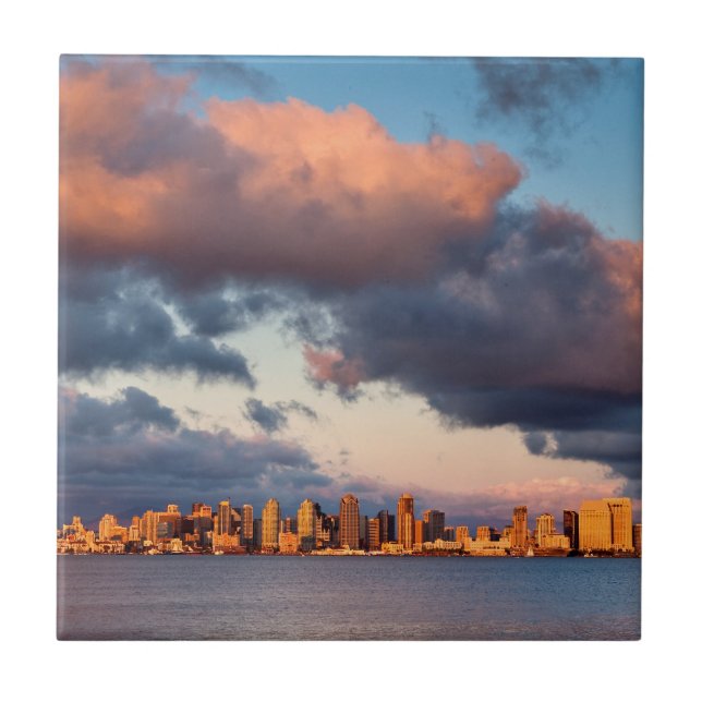 San Diego Bay City Skyline Tile (Front)