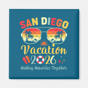 San Diego Beach Ca Vacation Artwork Magnet