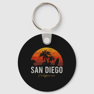 San Diego Beach California Palms Vacation Surf Sun Key Ring