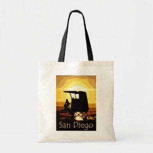 San Diego Beach Sunset Tote Bag
