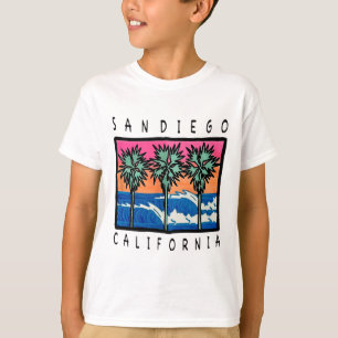 San Diego Beach Waves Vintage Surfing Graphic  T-Shirt