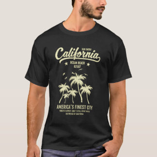 San Diego Ca California Ocean Beach 92107 Vacation T-Shirt