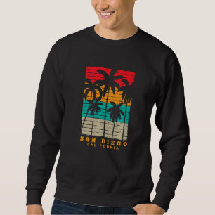 San Diego CA California retro vintage surfer usa   Sweatshirt