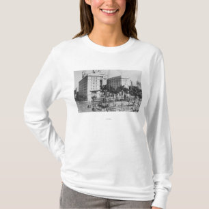 San Diego, CA City View of US Grant Hotel T-Shirt