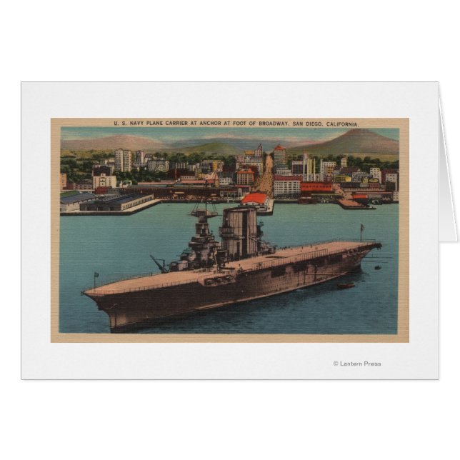 San Diego, CA - View U.S. Navy Aircraft Carrier (Front Horizontal)