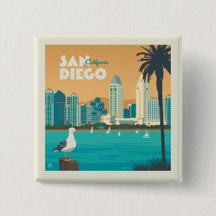 San Diego, California 15 Cm Square Badge