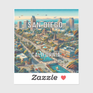 San Diego California 3 Inch Vinyl Sticker