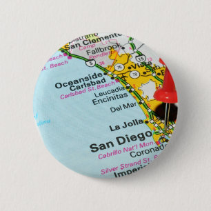 San Diego, California 6 Cm Round Badge