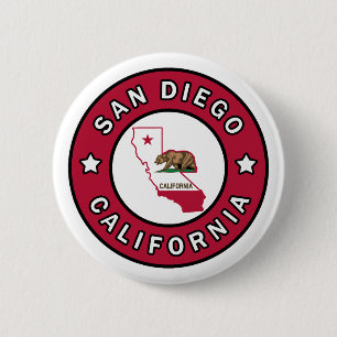 San Diego California 6 Cm Round Badge