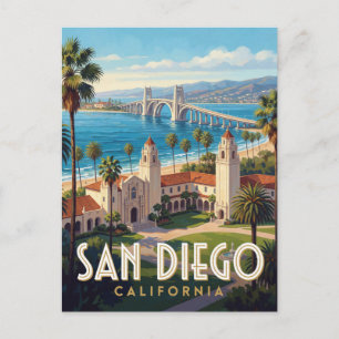 San Diego California Balboa Park Travel Postcard