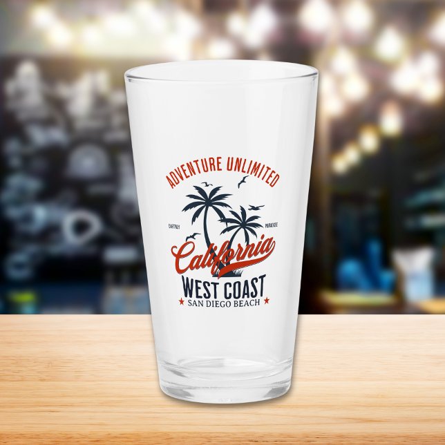 San Diego California Beach Funny San Diego Glass (Creator Uploaded)