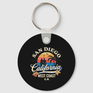 San Diego California Beach Surf Summer Vacation Vi Key Ring