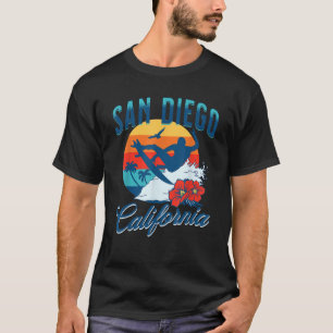 San Diego California Beach Surf Summer Vacation Vi T-Shirt